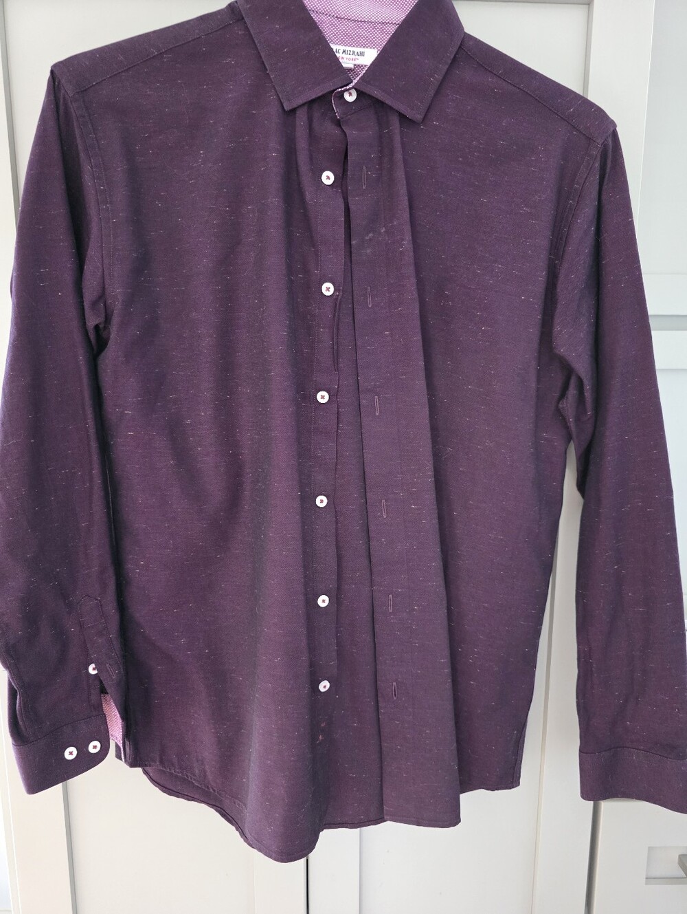 Boys Isaac Mizrahi Plum Purple Dress Shirt. Size 18-20